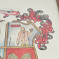 Gladdin Family Crest Coat of Arms Framed Vintage Heraldic Wall Art