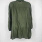 DressBarn db Women's Blouse 2X Plus Olive Green Button Up Roll Tab Long Sleeve