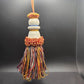 Tassel Curtain Craft Set 2 Wood Tie-Back Ribbon Blue Gold Red Fall Color