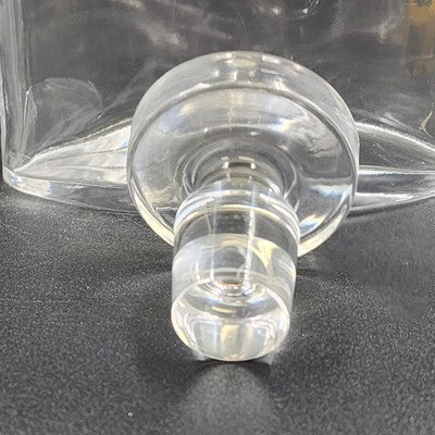Waterford Clear Glass Oval Liquor Decanter with Stopper Spirit Barware 6"x3"x9"h