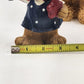 Set of 3 Patriotic Teddy Bear Figurines w Mouse 4th of July Stars & Stripes USA