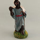 Hollow Chalk Ware Plaster Nativity Scene Black Shepherd Figurine Vintage