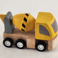 3 Plan City Wooden Toy Trucks Cement Dump and Crane Trucks 3" Long Rubber Tires