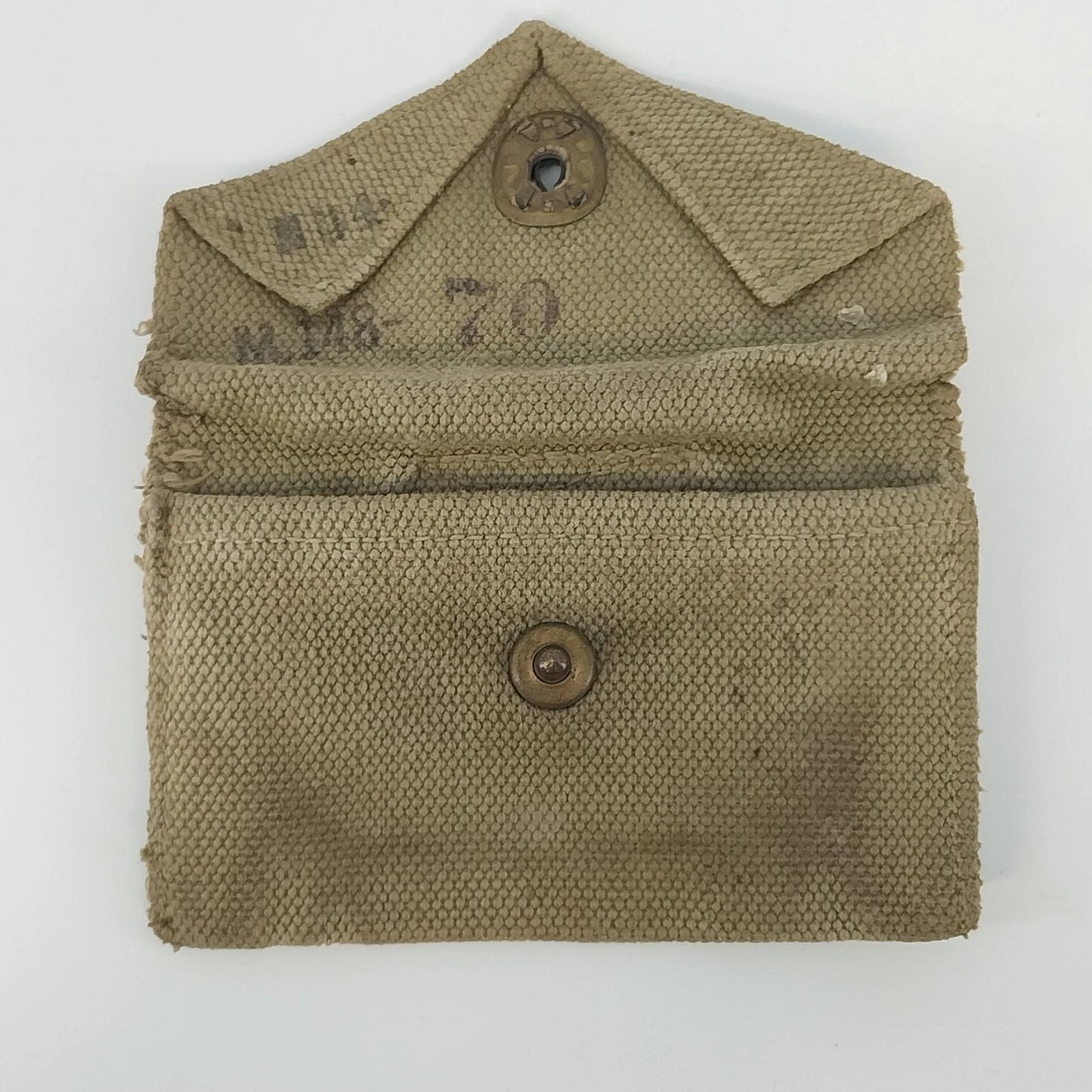 WWII U.S. Army M1924 Carlisle First Aid Bandage Pouch Khaki Canvas