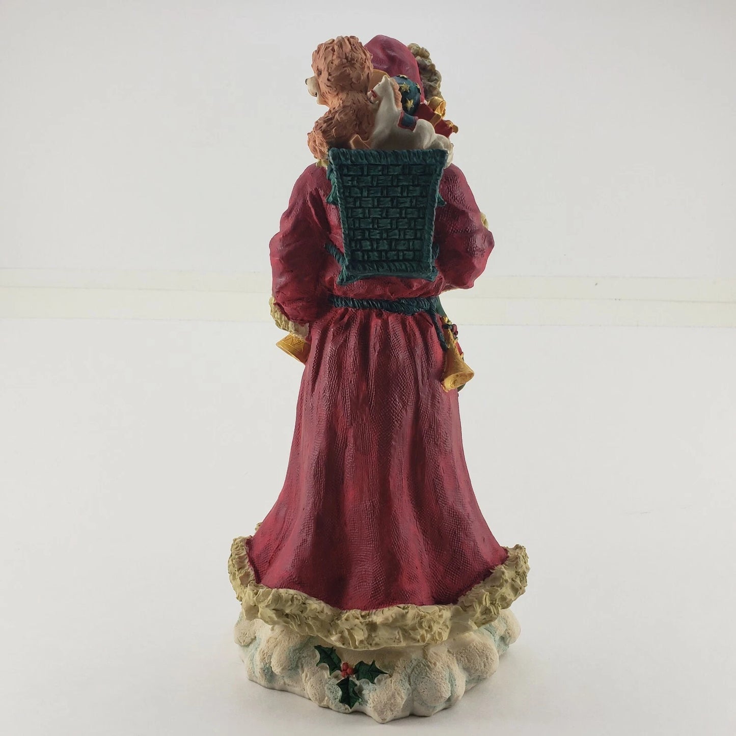 Santa Claus Holiday Time Figurine 95414 Christmas Plastic Cast 11.25" w Box Vtg