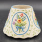 Ceramic Candle Large Jar 4.75" Shade Pastels Blue Pink Yellow Flowers Decor PAC