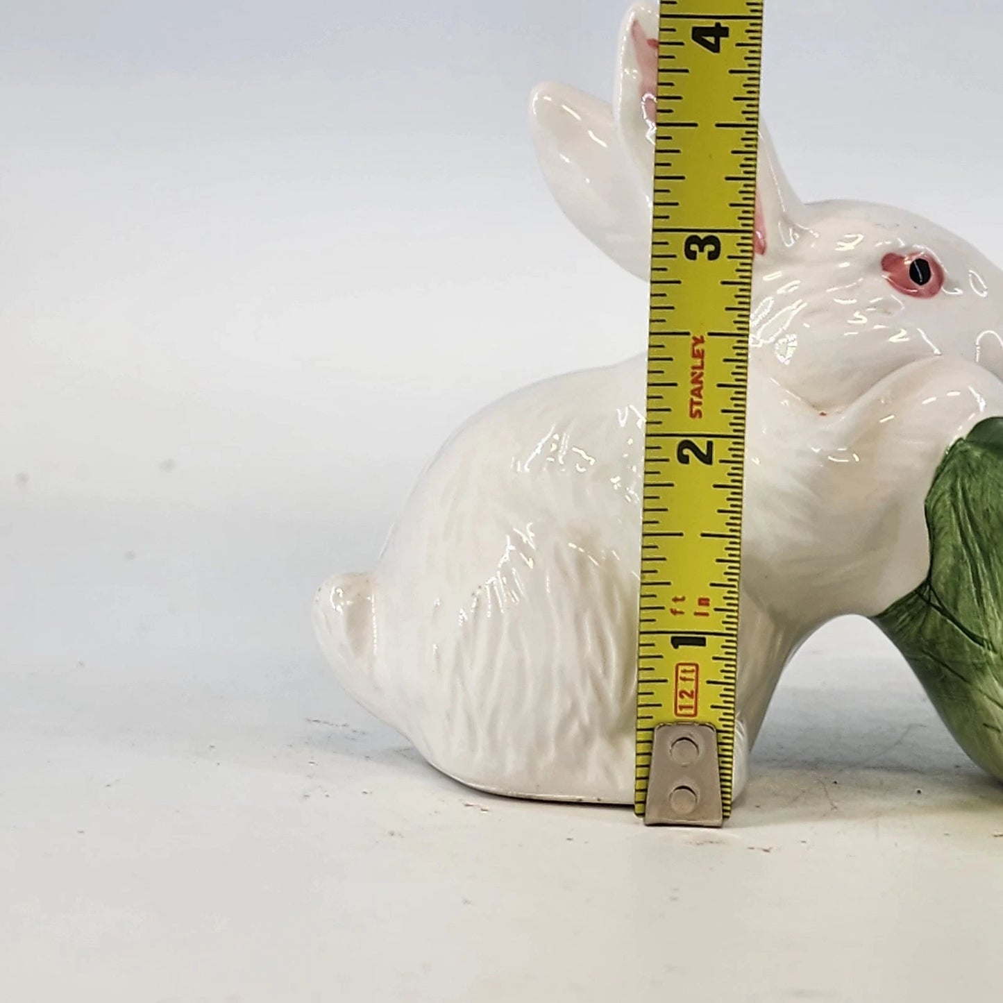 Palm Tree Co Bunny and Cabbage Candy Dish Ceramic Easter Cottage Taiwan Vintage