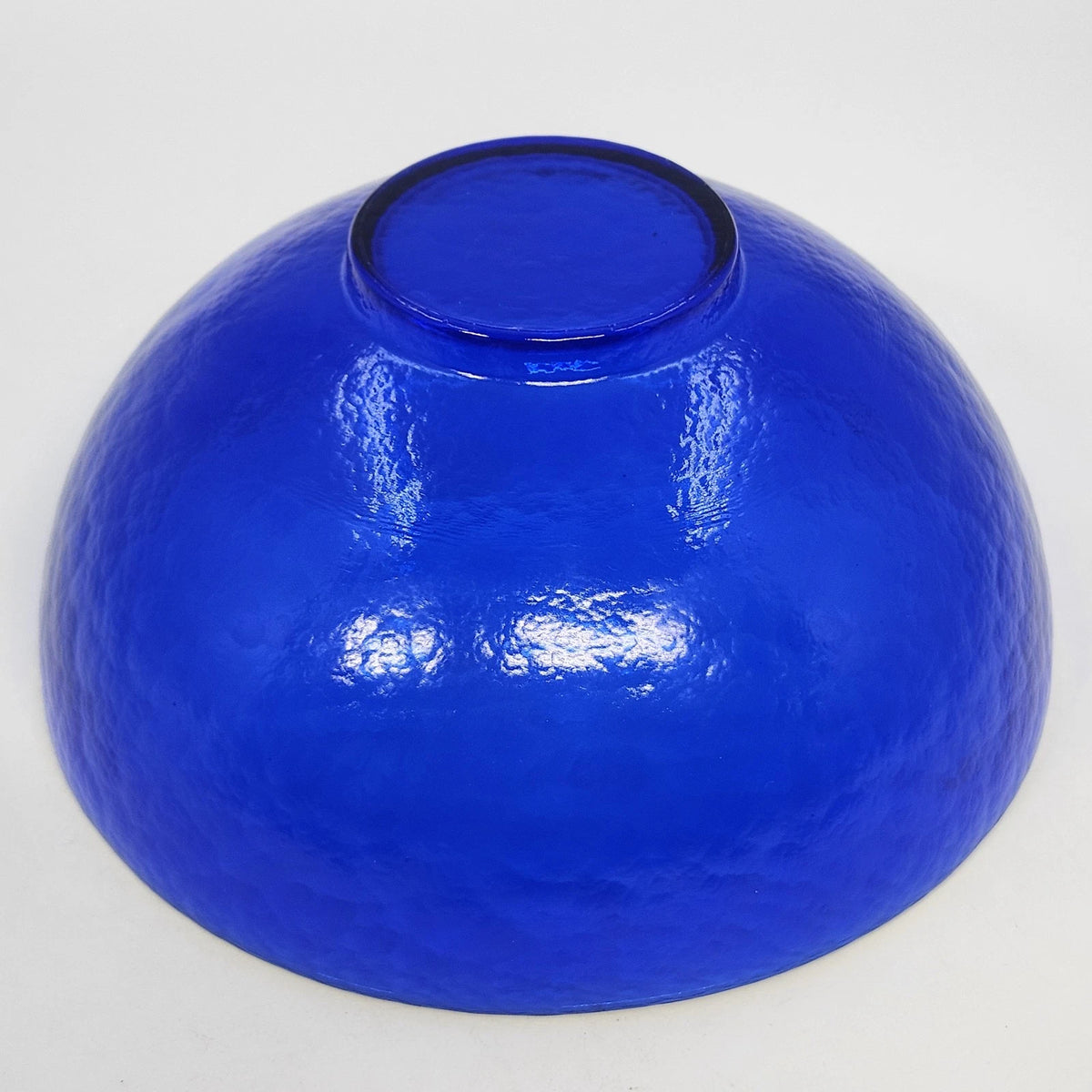 Vietri Murano Italy Cobalt Blue Art Glass Centerpiece Bowl 9.5" Footed Base Vtg