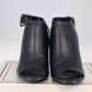 Pierre Dumas Holly 1 Peep Toe Ankle Boots Black Women Size 8