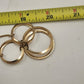 Gold Tone Curb Link Chain w Round Gilded Circle Open Loops Pendant 20" Necklace
