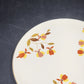 Autumn Leaf Cake Plate Server 9.5" Round Hall's Superior for Jewel Tea MCM Vtg