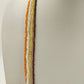 Set 4 Glass Beaded Necklaces Lot Orange Brown Clear Acrylic Seed Bead 17" Drop