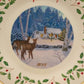 Lenox 2018 Annual Collection Christmas Plate 28th Series Numbered Cabin Deer