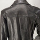 Adler Collection Leather Jacket Small Black Blazer Style Lambskin Belted