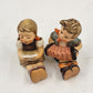 Goebel Hummel Figurines 389 Girl with Sheet Music & 390 Boy With Accordion Vtg