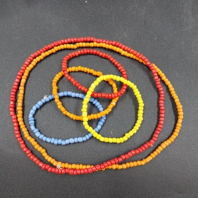 Lot Seed Bead Stretch Necklaces & Bracelets Orange White Turquoise Boho