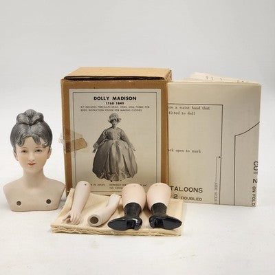 Dolly Madison Doll Kit by Yield House Includes Head Arms Legs Craft Pattern