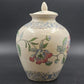 Large Chinoiserie Macau Ginger Jar – Hand Painted Blue & Pink Floral – 10"x7.25"