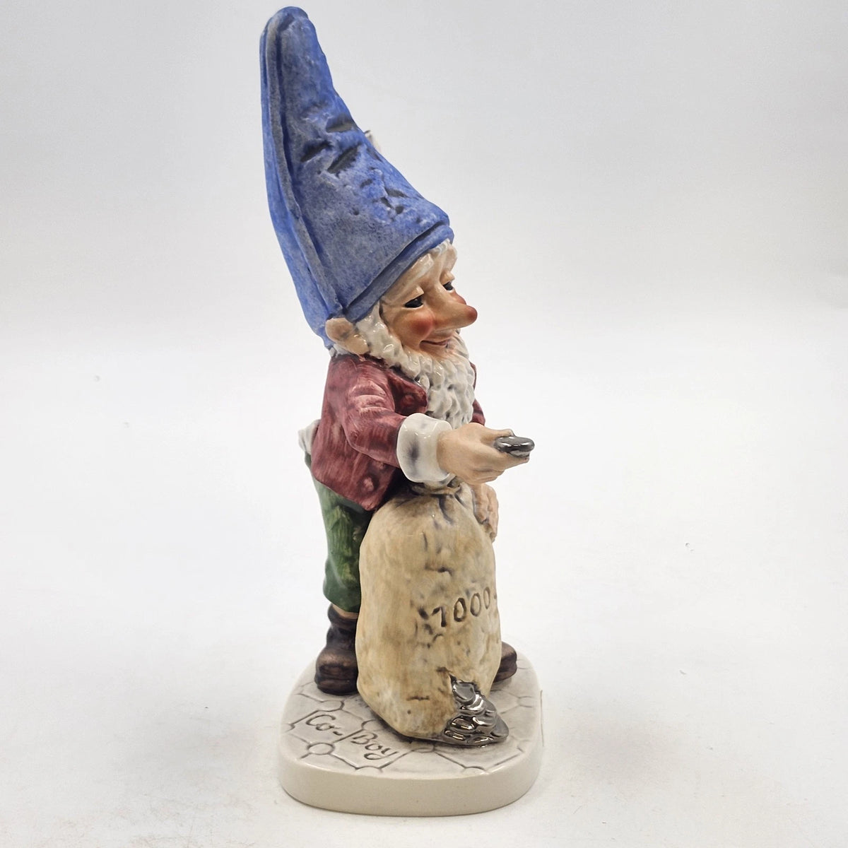 Goebel Co-Boy Utz The Banker Gnome Figurine 8" Well 513 Ceramic W Germany Vtg