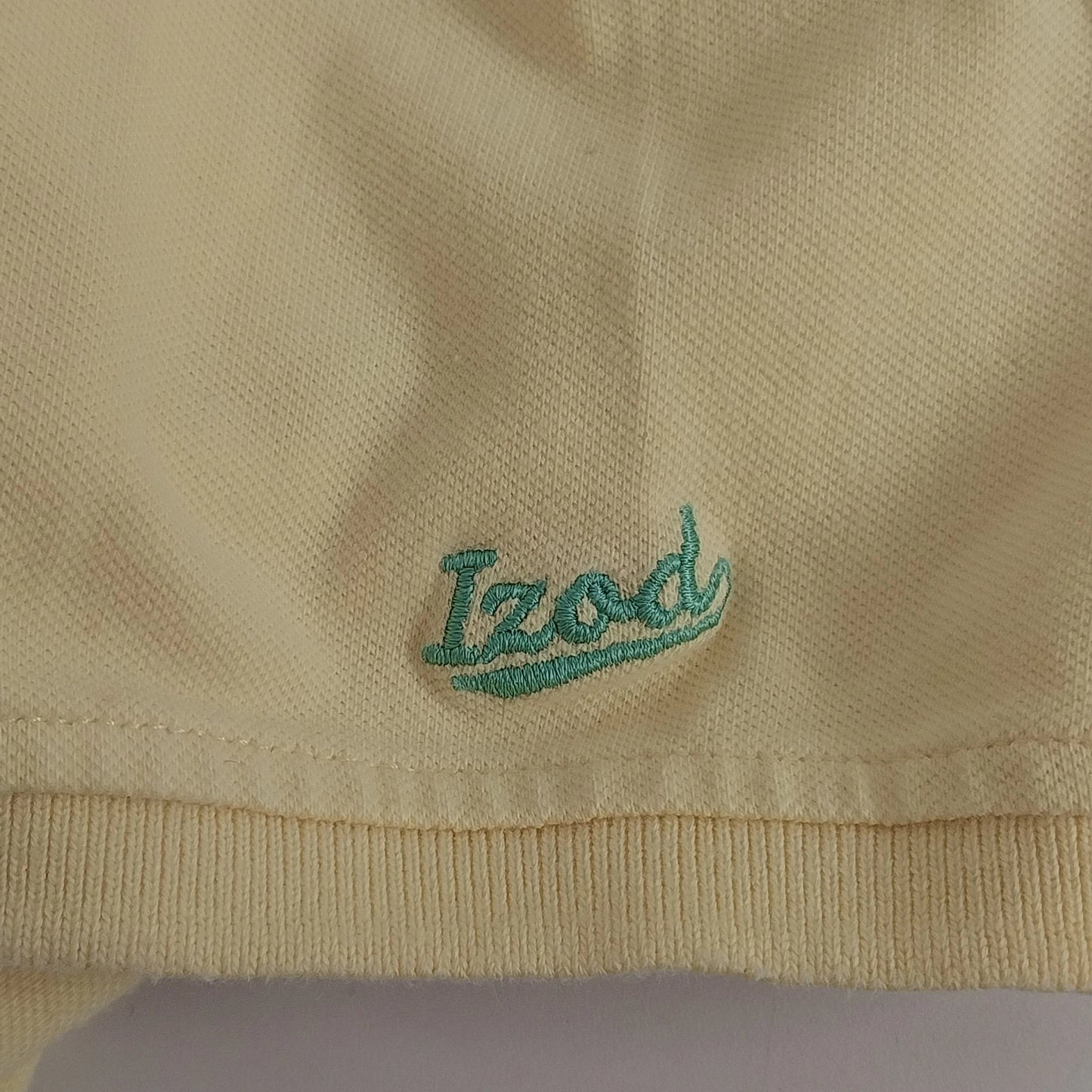 IZOD Women's Yellow Stretch Polo Shirt Large Cotton Blend Short Sleeve Classic