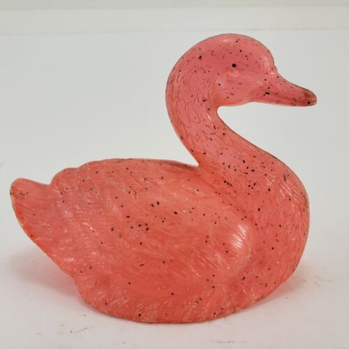 Celluloid Orange Duck Shaker Rattle Bathtub Figurine Toy 1950s Vintage Classic