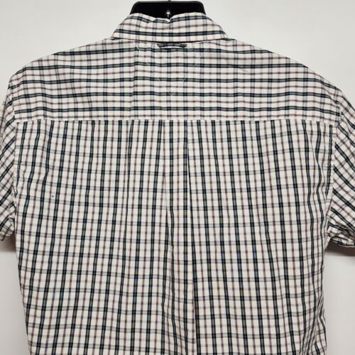 Tommy Hilfiger Men's Classic Fit Short Sleeve Cotton Plaid Shirt Size XL