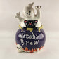 Witch's Brew Halloween Cookie Jar David's Cookies Ceramic Ghost Skull Black Cat