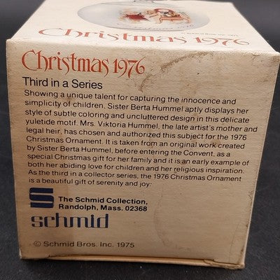 Schmid SACRED JOURNEY 1976 Children Christmas Ornament Limited Edition