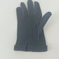 Women's Navy Blue Cotton Blend Gloves Scalloped Cuffs Dress Formal One Size Vtg