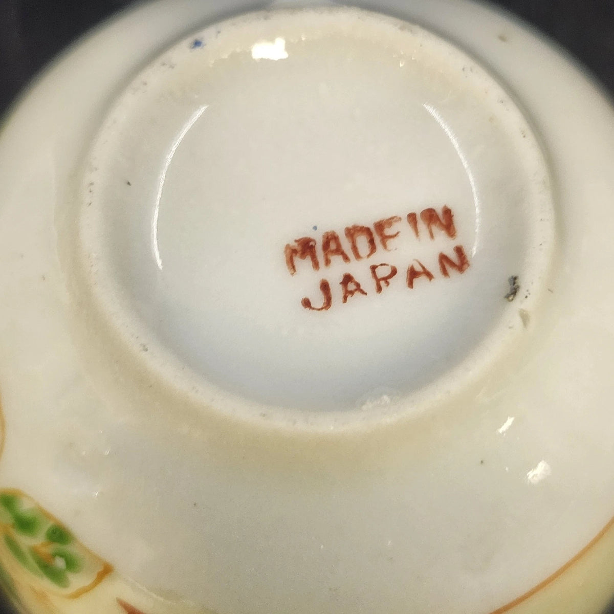 Floral Demitasse Tea Coffee Cups 2.5"d Set of 4 Porcelain Handle Japan Vintage