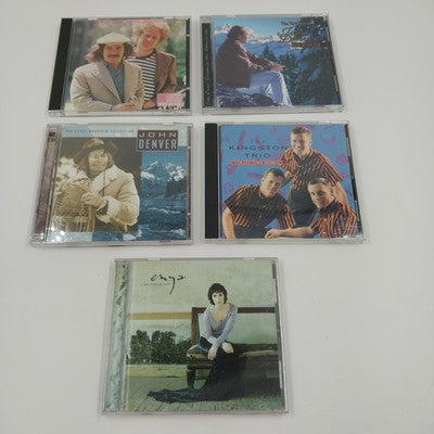 Set of 5 Folk Hit CDs 2 John Denvers' Kingston Trio ENYA and Simon & Garfunkel
