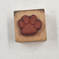 4 Wood Rubber Hand Stamps Love Theme Dog Footprint Flower Heart USA