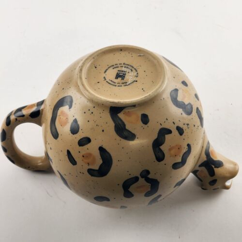 Urban Outfitters Leopard Tea Pot Headed Spout Tail Handle Dishwasher Microwave