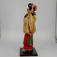 Japanese Geisha Doll 14" Wood Stand Noisemaker Drum Kimono Display Vintage
