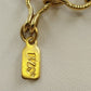 1928 Brand Three Strand Round Black Beads w Gold Tone Enamel Necklace Jewelry