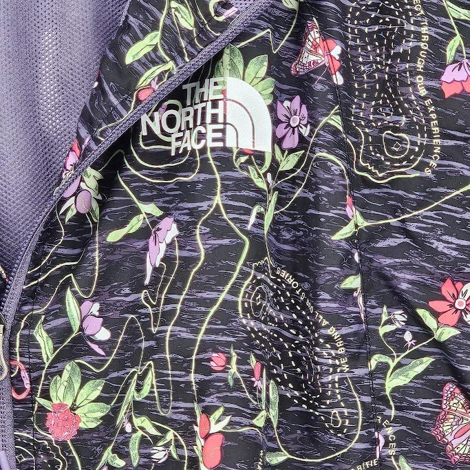 The North Face Small Petite Hydrenaline Jacket Floral Print Zip-Up Y2K Polyester