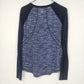 Tek Gear DryTek Women's Large Blue Space Dye Raglan Long Sleeve Athletic Top