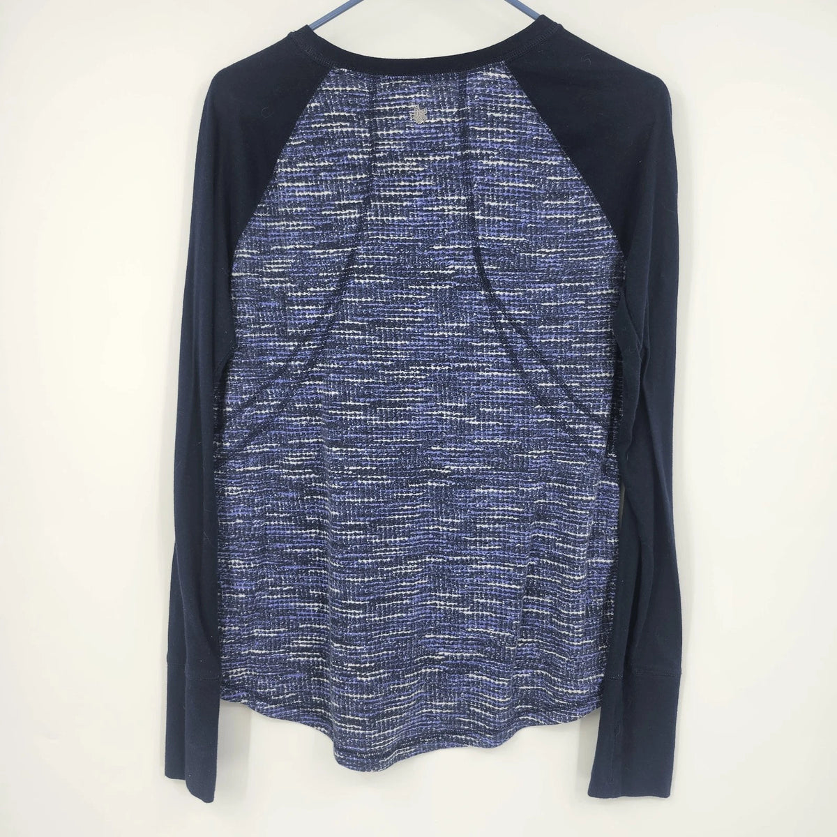 Tek Gear DryTek Women's Large Blue Space Dye Raglan Long Sleeve Athletic Top
