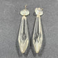 2 Icicle Spear Crystal Faceted Glass Prisms 3.4" w Octagon Accent Wire Connector