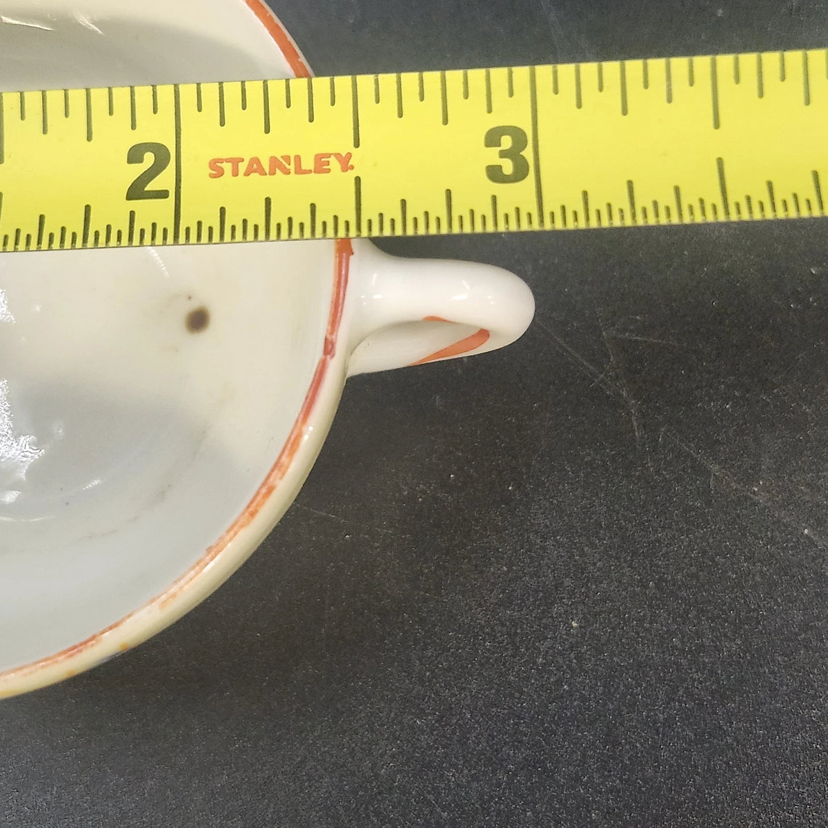 Floral Demitasse Tea Coffee Cups 2.5"d Set of 4 Porcelain Handle Japan Vintage