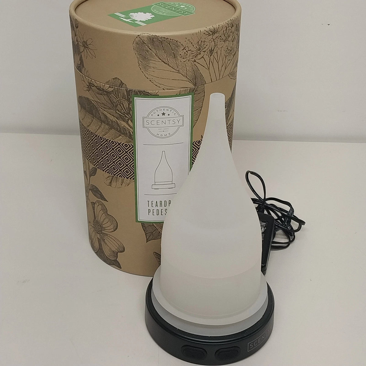 Scentsy Teardrop Pedestal Essential Oil Diffuser White Black Base Box China 2015