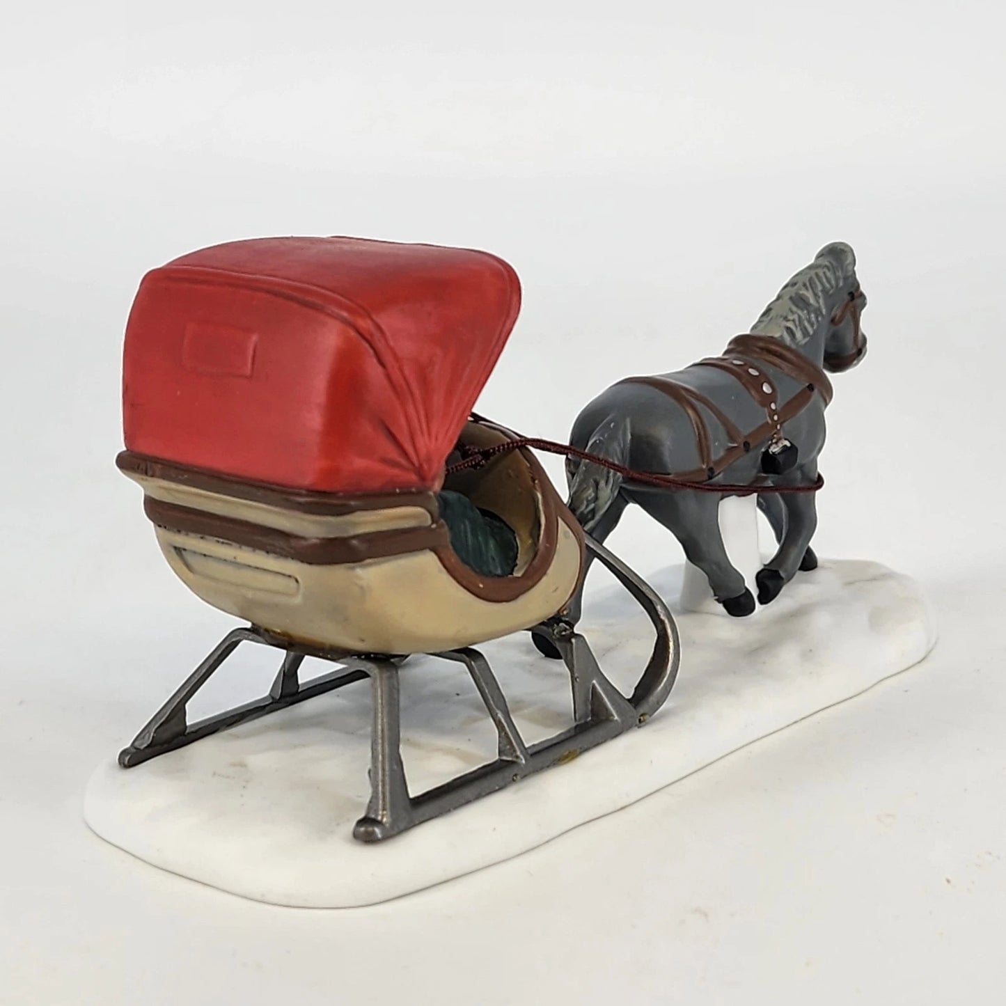 Dept 56 One Horse Open Sleigh Heritage Village Series Hand Painted Retired 1988
