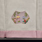 Lot of 3 Linen Tea Towels Embroidered And Appliqued Pink Blue Green Vintage