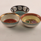 3 Small 3" Sake Bowls Cups Ceramic Various Patterns Made in Occupied Japan