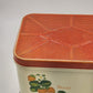 Cheinco Metal Tin Bread Box 13.5x9.5x8"h Strawberries & Leaf Red Lid Vintage MCM