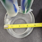 Partylite Frosted Glass Blue Green Two Penguin Candle Holder Votive Rack 5"x3.5"