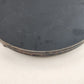 Reticulated Round Cocktail Serving Tray Black Formica Silver Plated 10.5" Vtg