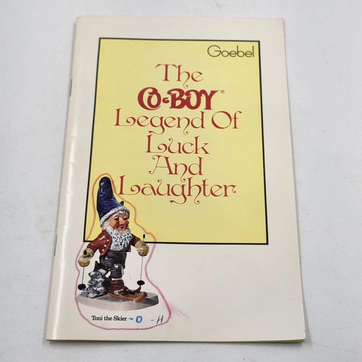 Vintage 1983 Goebel Co-Boy gnome collectible booklet with Toni the Skier