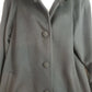 Albert Nipon Black Wool Maxi Coat Faux Fur Collar Cuffs Size 10 Vintage Elegant