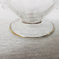 Crystal Elegant Glass Sugar Bowl & Creamer Gold Gilt Scroll Handle Vintage